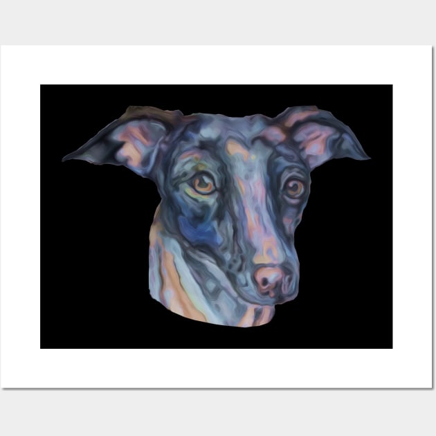 Adorable Greyhound Wall Art by candimoonart